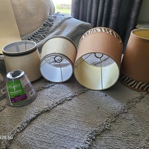 Lamp shades. Notice how it sits on bulb. Large $ 12 medium $10 small $8